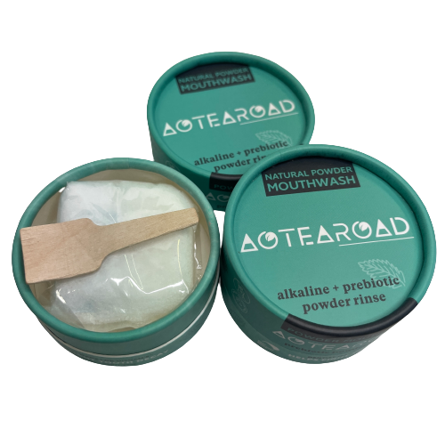 Natural powder mouthwash by Aotearoad.