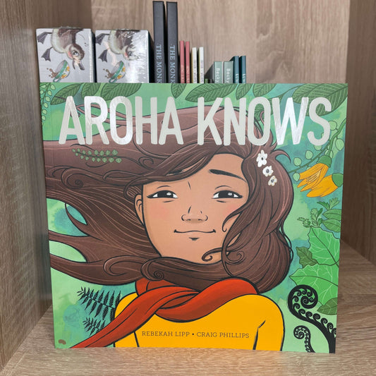 Book cover for childrens book Aroha Knows by Rebekah Lipp.