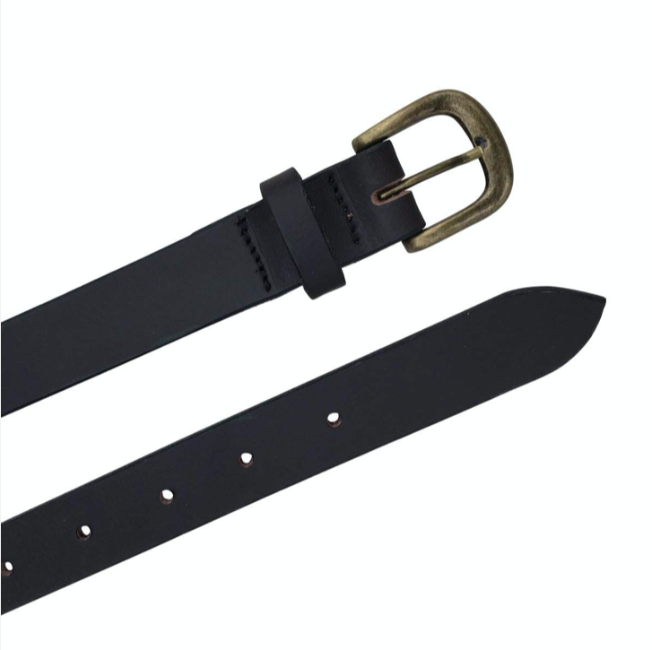 Ashley Leather Belt showing the end and the belt buckle