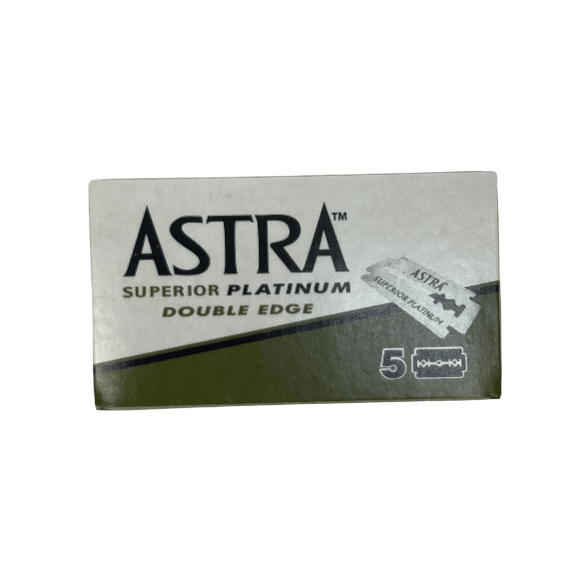 Small box of 5 Astra razor blades 