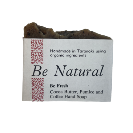 Be Natural Be Fresh hand soap with coffee and pumice.