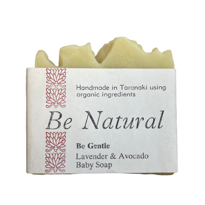 Be Natural Be Gentle lavender & avocado baby soap.