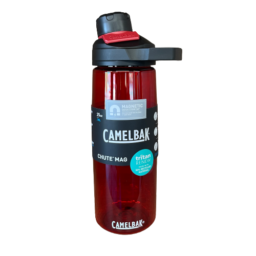 Camelbak chute mag drink bottle in cardinal red.