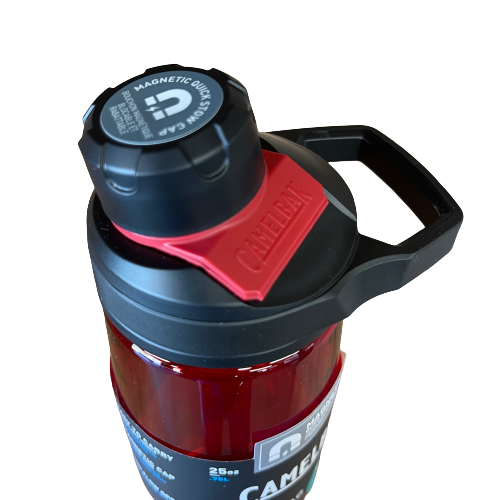 Camelbak chute mag drink bottle in cardinal red.