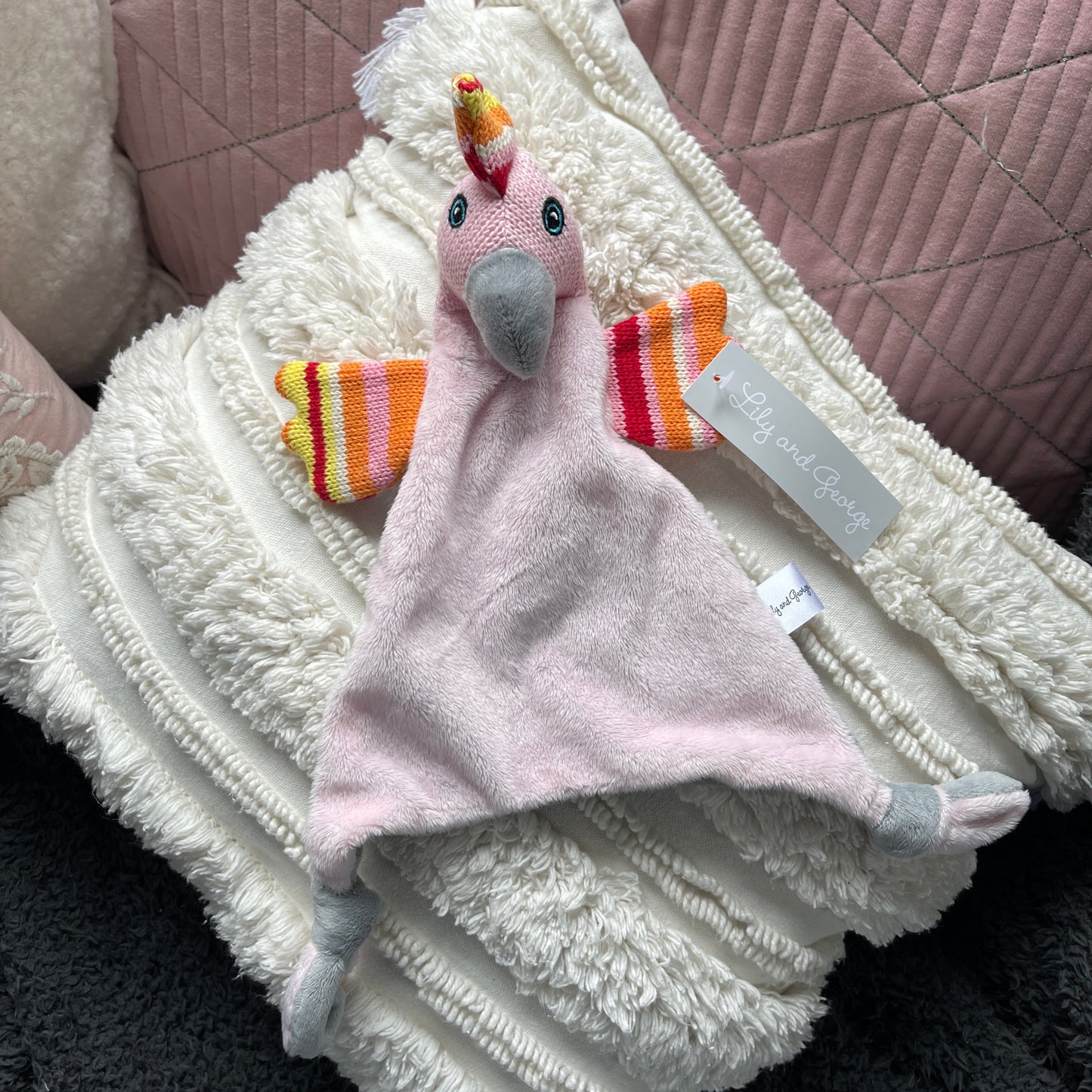 Cockatoo baby comforter.