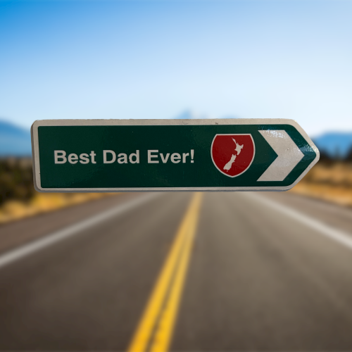 Best Dad Ever road sign magnet.