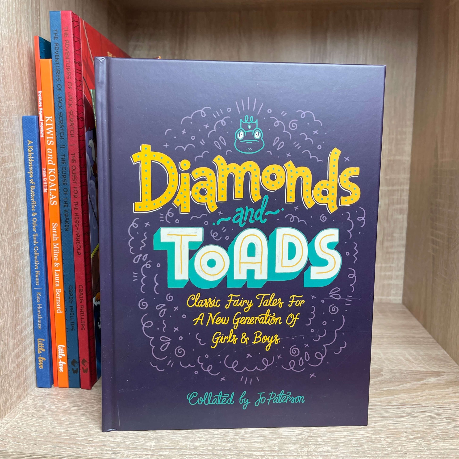 Hardcover book Diamonds & Toads, a collection of classic fairytales for a new generation of boys and girls.