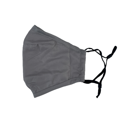 Grey reusable face mask.