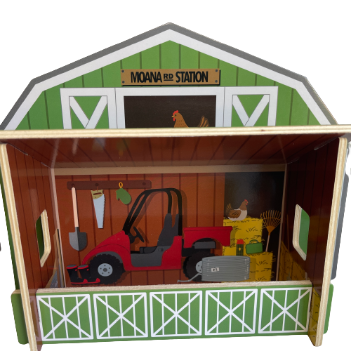 Wooden kids farm playset.