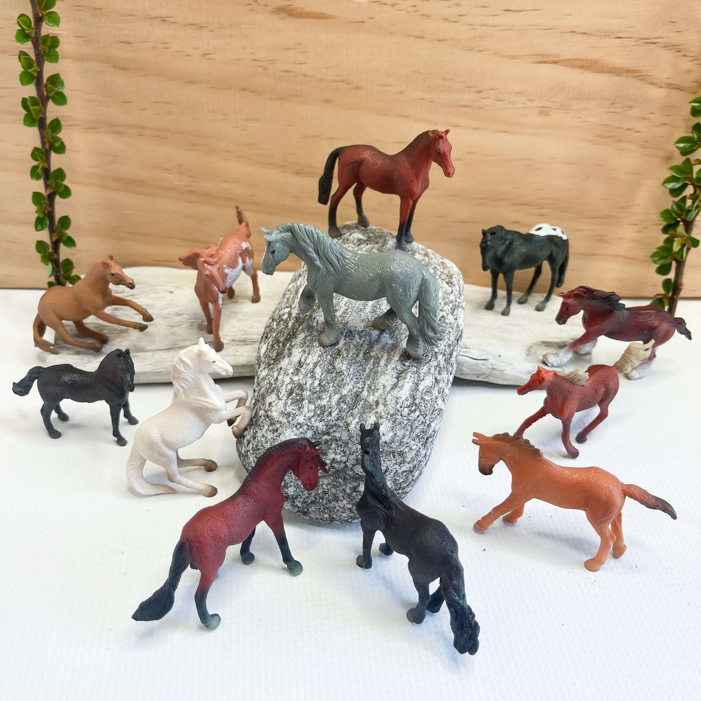 Mini horse figurines.