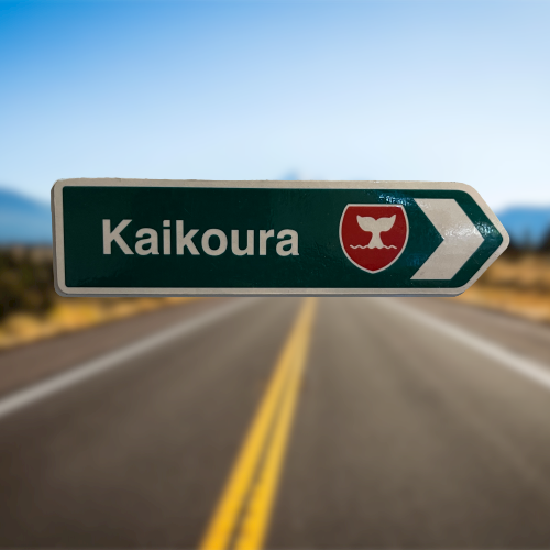 Kaikoura road sign magnet.