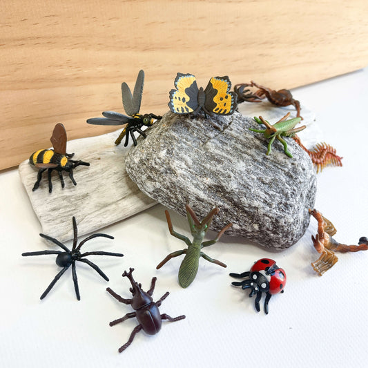 Mini insect figurines.