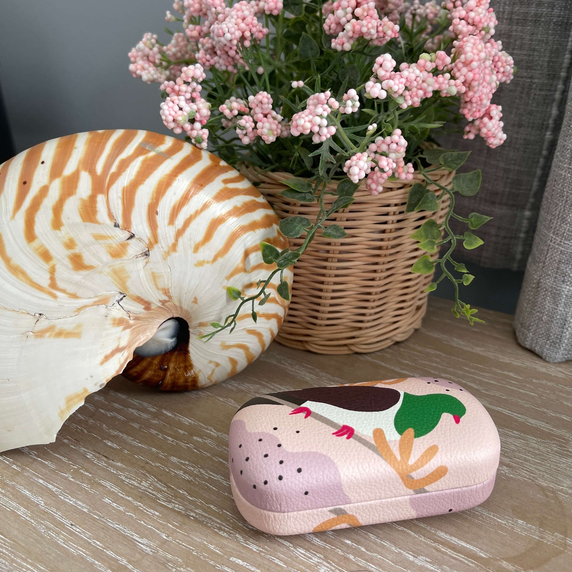 Small trinket case with Kereru Bird print.