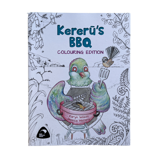Childrens book Kererus BBQ colouring edition.