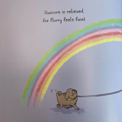 Page from Childrens book Kiwicorns Flurry of Feelings by Kat Quin.