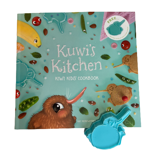 Childrens cookbook Kuwi's Kitchen by Kat Merewether.