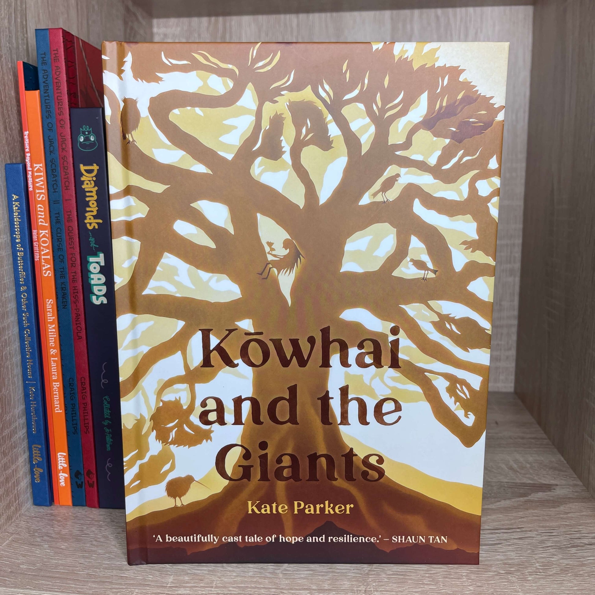 Childrens book Kowhai and the Giants by Kate Parker.