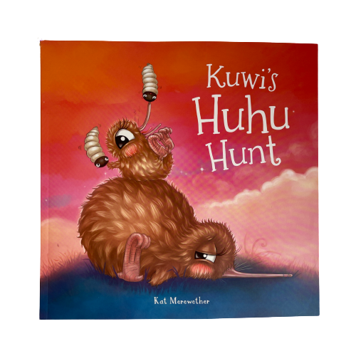 Childrens book Kuwis Huhu Hunt by Kat Merewether.