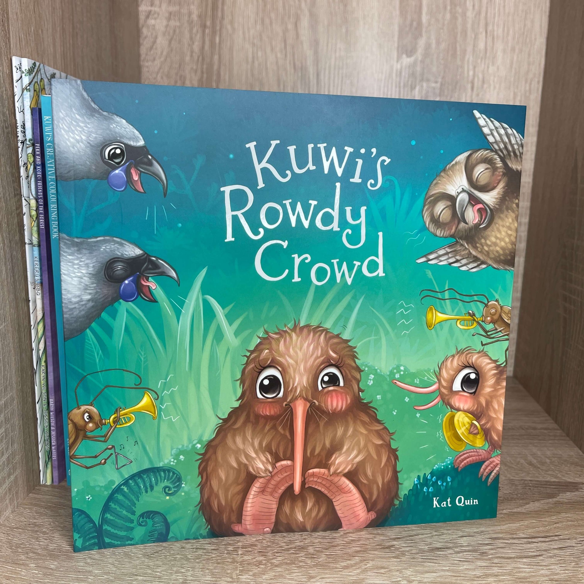 Childrens book Kuwis Rowdy Crowd by Kat Quin.