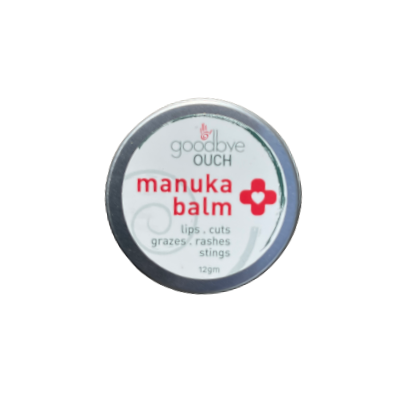 Small tin of Manuka Balm by Goodbye Ouch.
