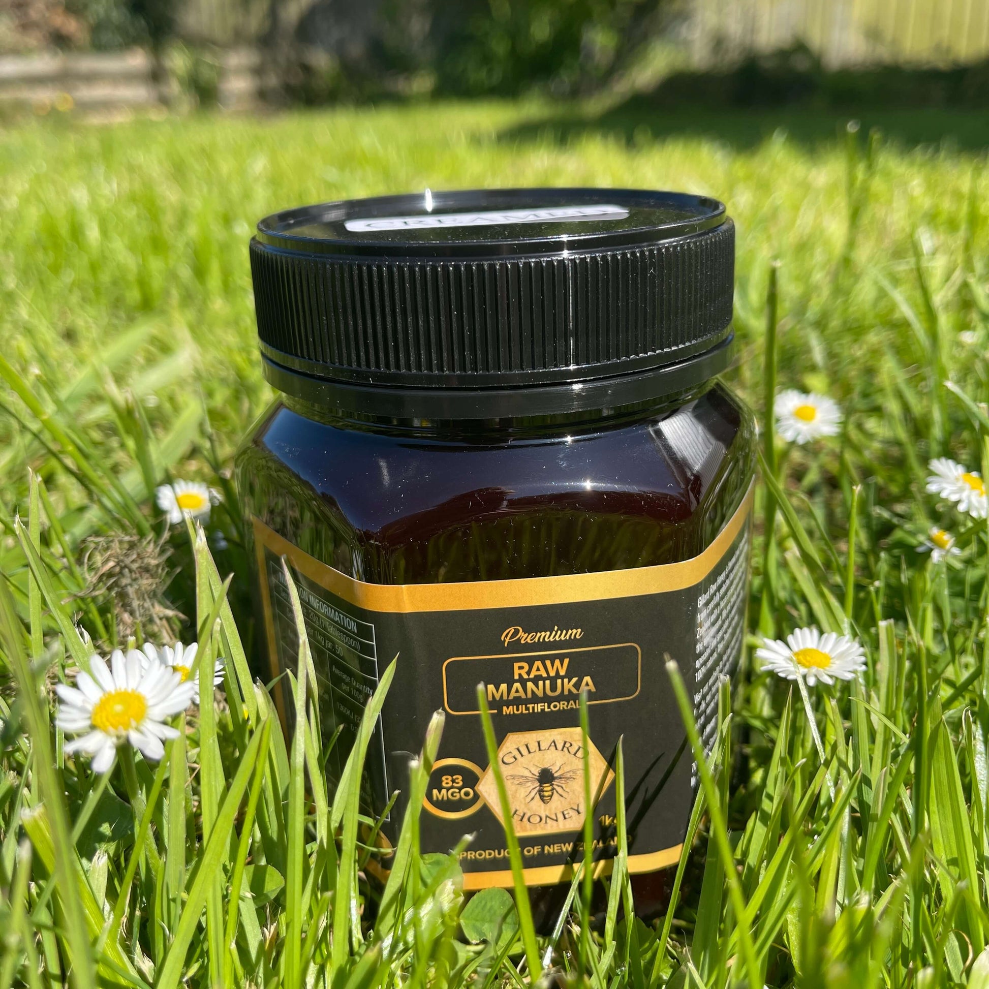 Raw Manuka Honey in jar.