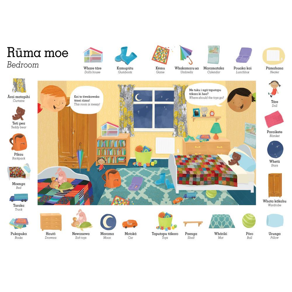 My First Maori Words Bedroom puzzle for children.