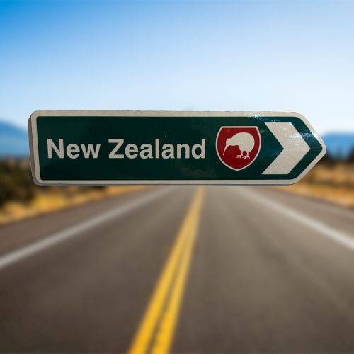 New Zealand road sign magnet.