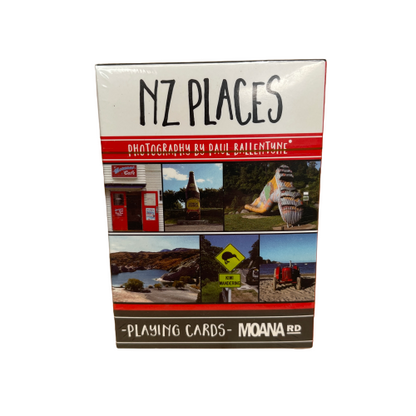 Pack of playing cards featuring NZ places.