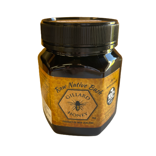 Raw Native Bush Honey in jar.