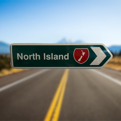 North Island road sign magnet.