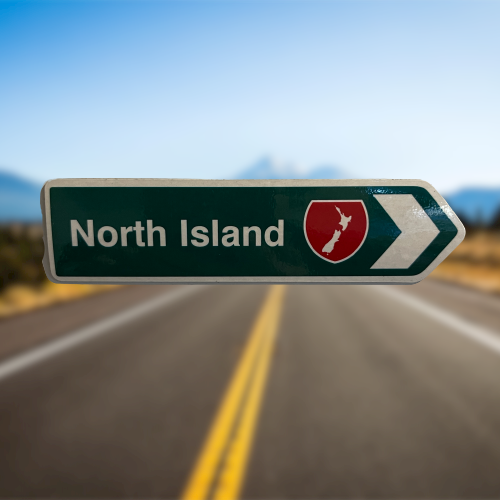 North Island road sign magnet.