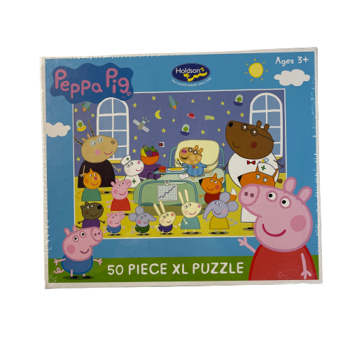 50 piece Peppa Pig jigsaw puzzle.