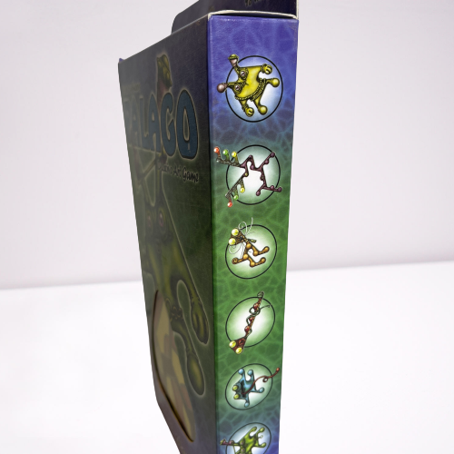 Side view of Palago tile game box.