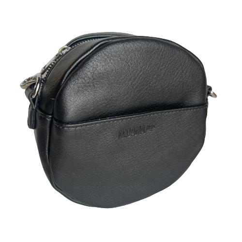 Black circular handbag by Moana Rd.