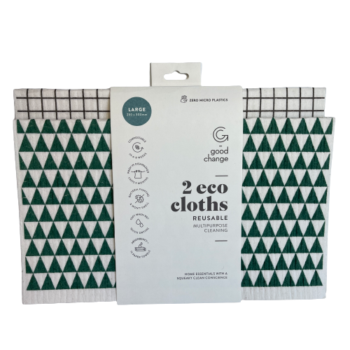 2 pack of eco dish cloths.