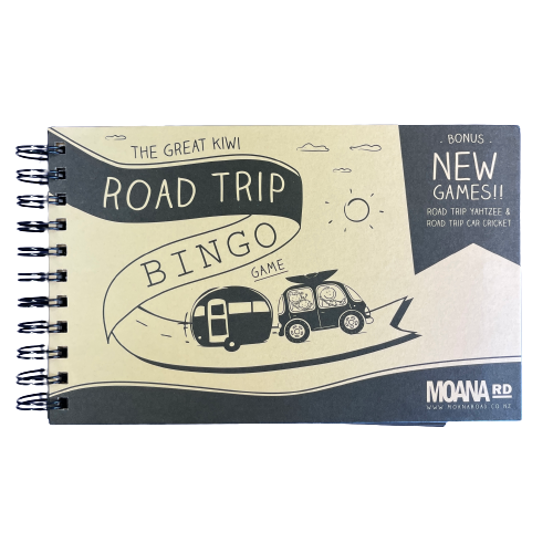Road Trip Bingo activity book.