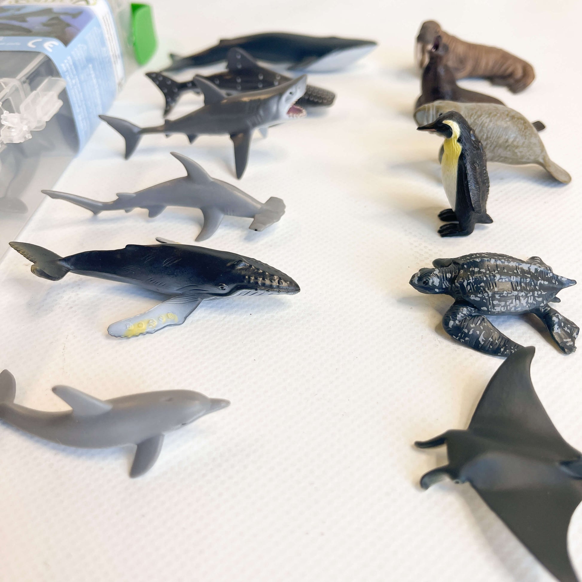 Mini sea creature figurines.