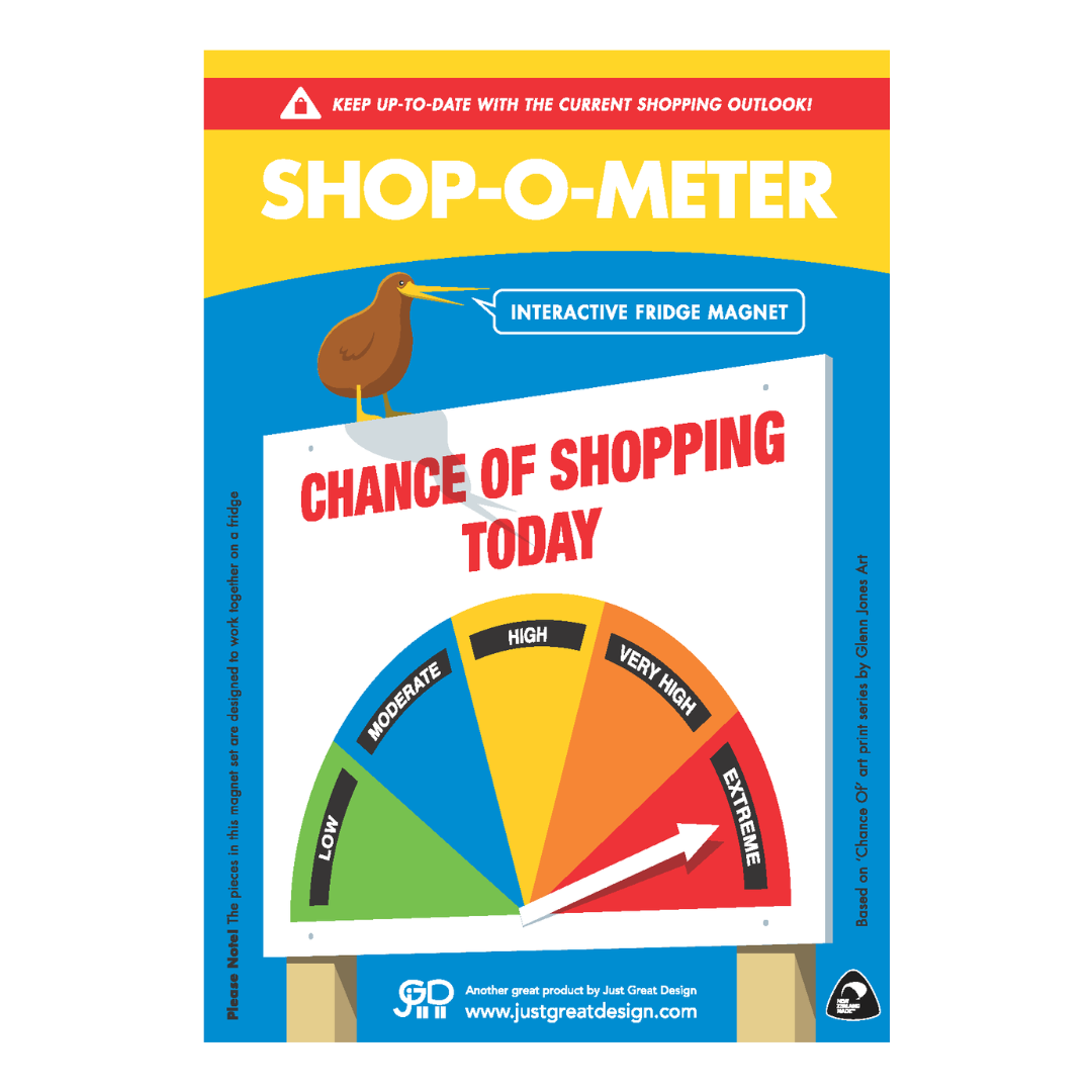 Chance of shopping meter magnet.