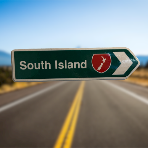 South Island road sign magnet.