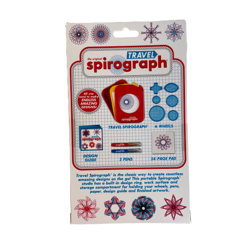 Travel spirograph activity kit.