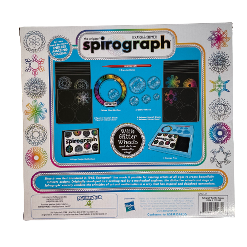 Spirograph scratch and shimmer activity set.