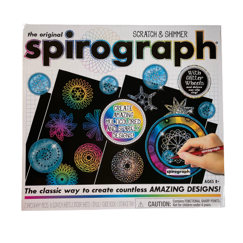 Spirograph scratch and shimmer activity set.