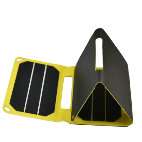 SunSaver Power Flex, 6.4-Watt Solar Charger showing the waythat it folds. for sale at the school fundraising shop