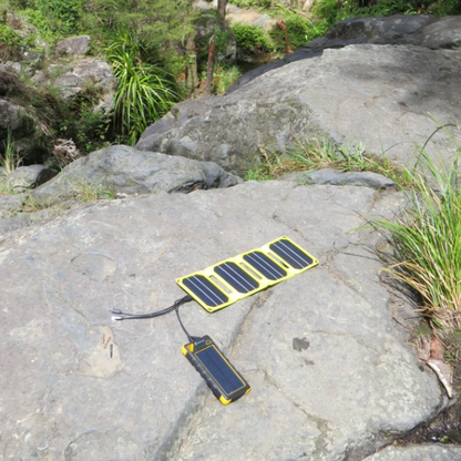 SunSaver Classic, 16,000mAh Solar Power Bank being charged by the sunsaver solar charger. 