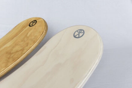 Super Moon rockit balance board. Made in New Zealand and whitewash.