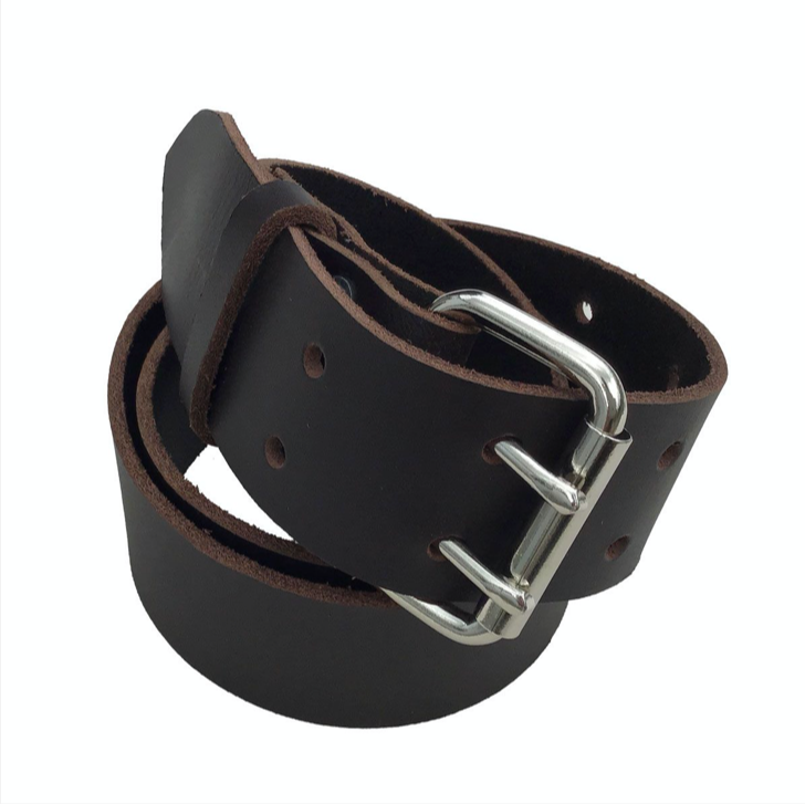 Tradesman Leather Belt all rolled up.