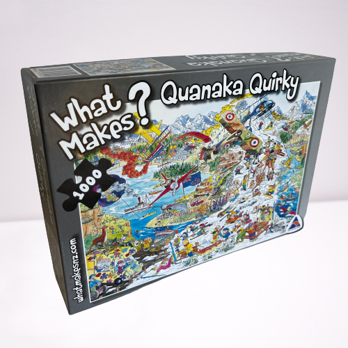 Jigsaw puzzle with artwork featuring Queenstown & Wanaka.