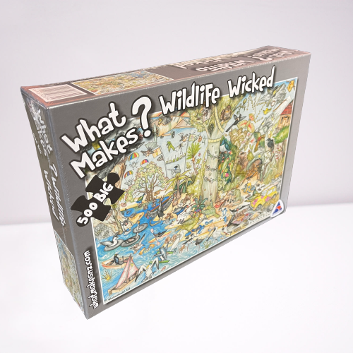 Jigsaw puzzle with artwork featuring New Zealand wildlife.