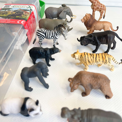 Mini wild animal figurines.