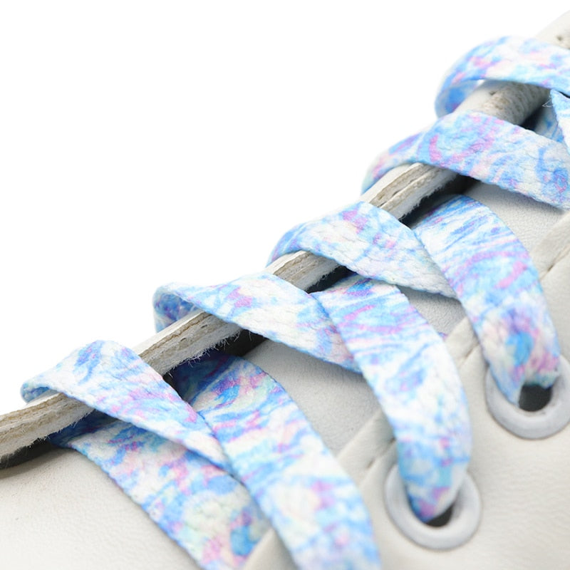 Blue pastel shoelaces.